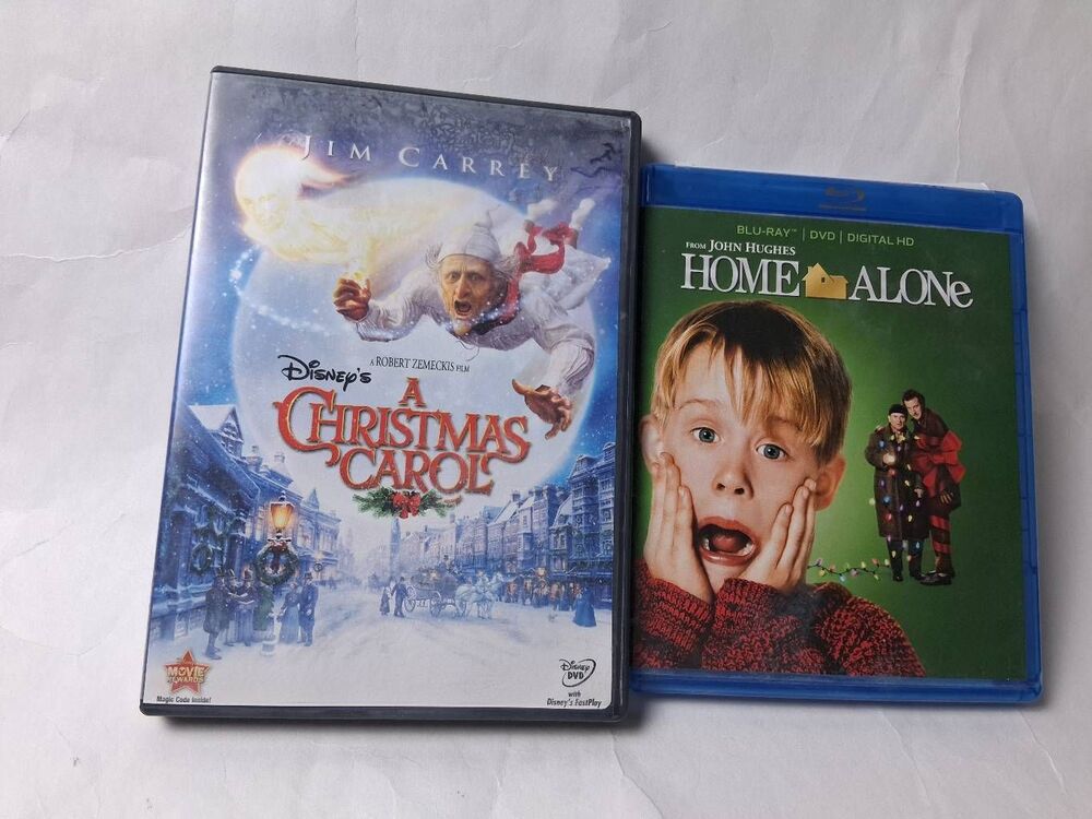 Christmas Movies PreOwned-Christmas Carol 2009-DVD) Home Alone (BluRay+DVD)